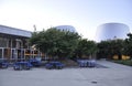 Montreal, 27th June: Park Olympic with Rio Tinto Alcan Planetarium from Montreal in Quebec Province of Canada Royalty Free Stock Photo