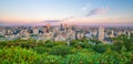 Montreal from top view at sunset in Canada Royalty Free Stock Photo