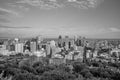 Montreal from top view at sunset in Canada Royalty Free Stock Photo