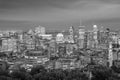 Montreal from top view at sunset in Canada Royalty Free Stock Photo