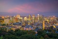 Montreal from top view at sunset in Canada Royalty Free Stock Photo