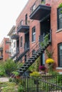 Montreal, typical victorian house Royalty Free Stock Photo