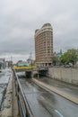 Montreal view of Berri boulevard Royalty Free Stock Photo