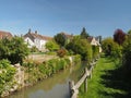 Montresor village, grass path along the Indrois France