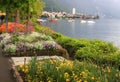 Montreux and Lake Geneva, Switzerland. Royalty Free Stock Photo