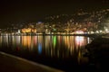 Montreux shoreline at night Royalty Free Stock Photo