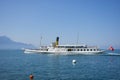 Cruise with paddle-wheel steam boat on Leman Lake