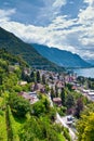 Montreux town and Lake Leman Royalty Free Stock Photo