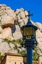 Montsarat Monastery Street Light Royalty Free Stock Photo