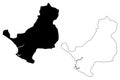Montserrado County Counties of Liberia, Republic of Liberia map vector illustration, scribble sketch Montserrado map