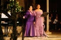 Montserrat Caballe and daughter on scene Royalty Free Stock Photo