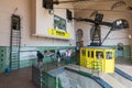 Montserrat cable car funicular with a view of Montserrat monas