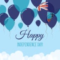 Montserrat Independence Day Flat Greeting Card.