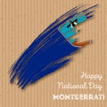 Montserrat Independence Day Patriotic Design.