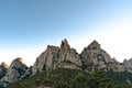 The serrated mountain face of Montserrat, Catalunia, Spain