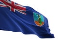 Montserrat national flag waving isolated on white background 3d illustration