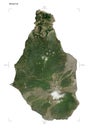 Montserrat shape on white. High-res satellite