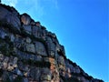 Montserrat: Slice of sky and slice of mountain Royalty Free Stock Photo