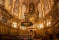 Interior of Basilica at Montserrat or Church at Montserrat Monastery, Catalonia, Spain Royalty Free Stock Photo