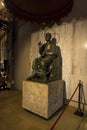 Montserrat, Spain, June 23 2019: Statue of Saint Peter at the Sanctuary of Saint Mary in Montsarrat in Catalonia