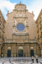 Atrium and facade of the basilica of the monastery of Montserrat, Spain Royalty Free Stock Photo