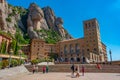 Montserrat, Spain, May 29, 2022: Santa Maria de Montserrat abbey