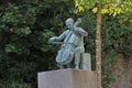 Statue of violoncellist Pau Pablo Casals in Montserrat