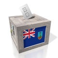 Montserrat - wooden ballot box - voting concept