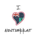 Montserratian flag patriotic t-shirt design.
