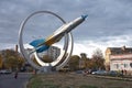 Monument `aircraft` in the center of Vinnitsa. Royalty Free Stock Photo