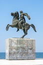 Monument of Alexander the Great on Thessaloniki embankment, Greece Royalty Free Stock Photo