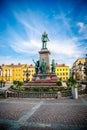 A monument of Alexander II on the Senate square Senaatintori in front of the St. Nicholas Cathedral, Helsinki,