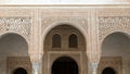 Alhambra wall arc and window in granada spain Royalty Free Stock Photo