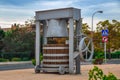 The monument ancient wine press. Olite, Spain Royalty Free Stock Photo