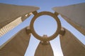 The monument of Arab-Soviet Friendship on the Aswan High Dam, Egypt Royalty Free Stock Photo