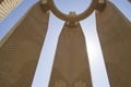 The monument of Arab-Soviet Friendship on the Aswan High Dam, Egypt Royalty Free Stock Photo