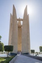 The monument of Arab-Soviet Friendship on the Aswan High Dam, Egypt Royalty Free Stock Photo