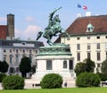 Monument Archduke Charles on Heldenplatz in Vie Royalty Free Stock Photo