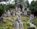 Monument of 18 16 Arhats in the garden behind Nanyue Damiao temple Grand Temple of South Mountain, China