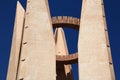 The monument on Aswan dam, Egypt, Africa Royalty Free Stock Photo