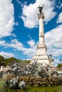 Girondins Monument column with fountain on place des Quinconces, Bordeaux, France