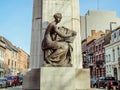 Monument aux martyrs, mÃÂ©morial, sculpture en bronze et en pierre par Ãâ°mile Devreux  et Jules Lagae dans un style nÃÂ©oclassique. Royalty Free Stock Photo