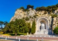 Monument aux Morts Memorial to Fallen on Rauba Capeu in World War I at Chateau Castle Hill in Nice Port in France Royalty Free Stock Photo