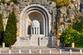 Monument aux Morts Memorial to Fallen on Rauba Capeu in World War I at Chateau Castle Hill in historic Nice Port in France Royalty Free Stock Photo