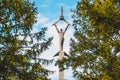 Monument aviation in Rybinsk, Russia in the summer