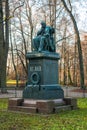 Monument of Baer in Park, Tartu, Estonia Royalty Free Stock Photo
