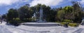 Monument of the Batlle of Crete World War 2 at Georgiadi`s park in the center of Heraklion city. Panoramic view