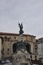 Monument Battle of Vitoria in Plaza Virgin Blanca Square from Vitoria Gasteiz City of Basque Country in Spain