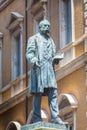 Monument bronze statue to the Italian patriot Marco Minghetti, interior minister in the Cavour government and prime minister in