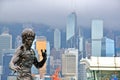 Monument of Bruce Lee in Avenue of stars in Hong Kong